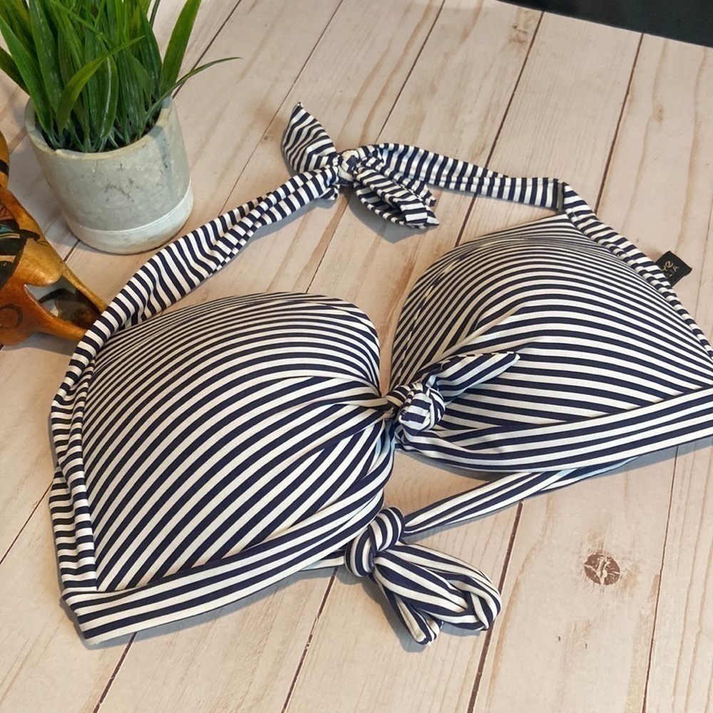 Bond-eye Australia Navy Striped Bikini Top